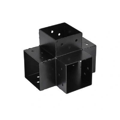 Afbeelding van Paalverbinder 4 weg 90 x mm zwart