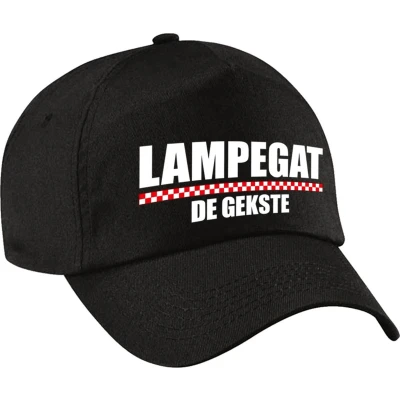 Afbeelding van Carnaval pet / cap Eindhoven Lampegat de gekste zwart voor dames en heren Verkleedhoofddeksels
