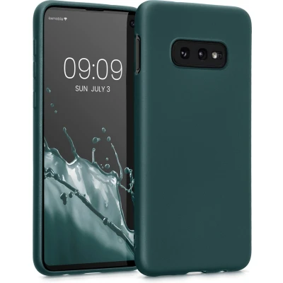 Afbeelding van kwmobile telefoonhoesje geschikt voor Samsung Galaxy S10e Hoesje smartphone Back cover in metallic petrol