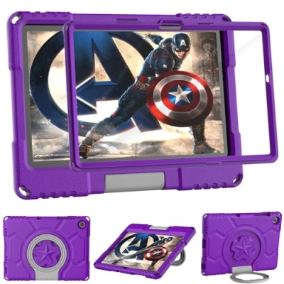 Afbeelding van Patamiyar Kids hoes voor Samsung Galaxy Tab A9 Plus 11 inch 2023, met displaybeschermfolie, schokbestendig, A9+ Plus, handgreep en standaard, paars