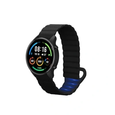 Afbeelding van kwmobile sporthorloge band geschikt voor Xiaomi Mi Watch Color Sport / S1 Active bandje Smartwatch of activity tracker polsband Met magneetsluiting In zwart