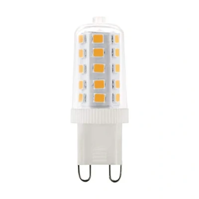 Afbeelding van EGLO G9 LED lamp dimbaar, gloeilamp met steekfitting, steeklamp 3 Watt (30w equivalent), 320 Lumen, lichtbron maïskolf, warm wit, 3000 Kelvin, Ø 1,6 cm