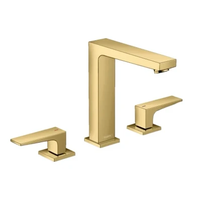 Afbeelding van Hansgrohe wastafelmengkraan 160 metropol 3 gats gepolijst goud optiek 32515990