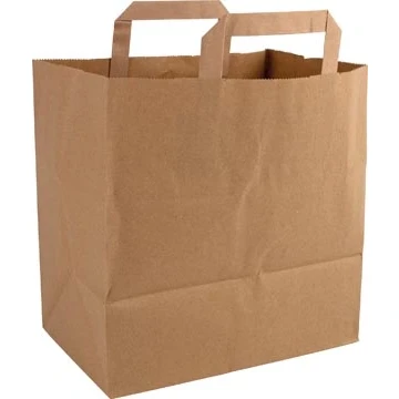 Afbeelding van 250x Papieren zak, ft 32 x 16 42 cm, bruin
