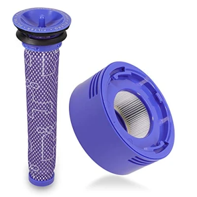 Afbeelding van kwmobile stofzuiger filters compatibel met Dyson V7 V8 Set HEPA pre filter en post Wasbaar voor
