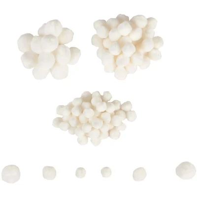 Afbeelding van Colorations Mini Pompons Wit, 100st.