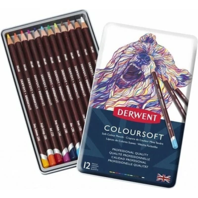 Afbeelding van Derwent 12 Coloursoft potloden