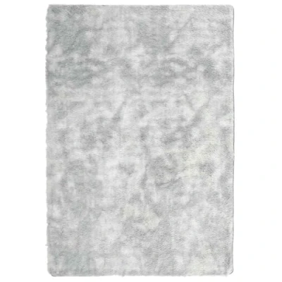 Afbeelding van vidaXL hoogpolig vloerkleed 200x290 cm polyester zilvergrijs