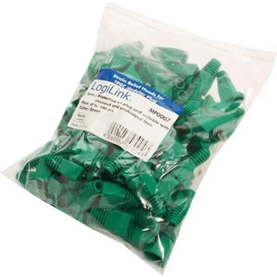 Afbeelding van LogiLink MP0007 kabelbeschermer 100 stuks groen RJ45