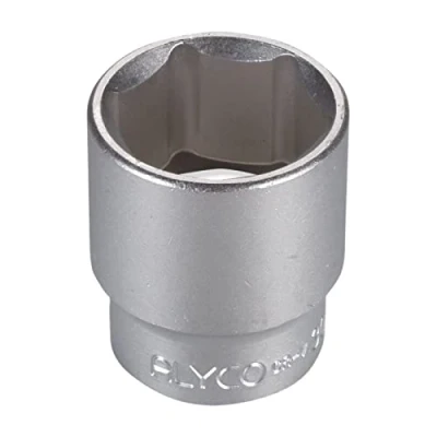 Afbeelding van Alyco 192323 dopsleutel, 1/2 inch, Une 16507, DIN 3124, Cr V verchroomd, mat, 6 kant, 23 x 40 mm