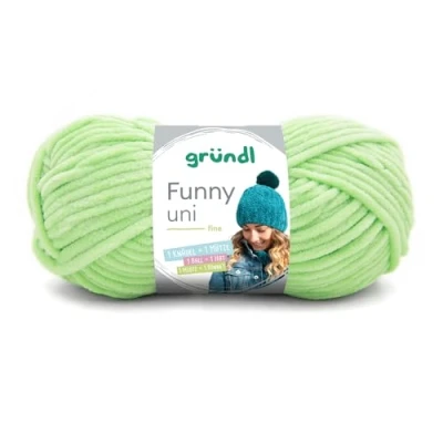 Afbeelding van Gründl Funny uni brei en haakgaren (fluweelachtig chenille garen van 100% polyester, 100 g/120 m, naalddikte: 5 6, 1 x g), bruin