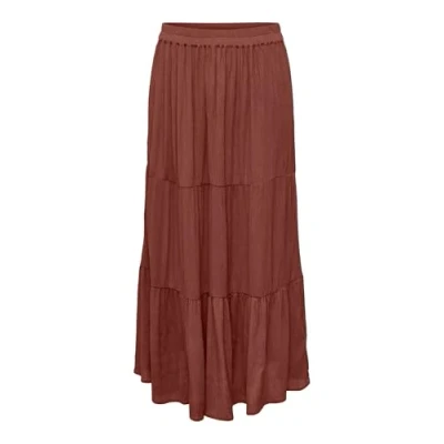 Afbeelding van ONLY Onlmikka LIFE LONG Skirt Plooirok, Dames, Maat: XS, Henna