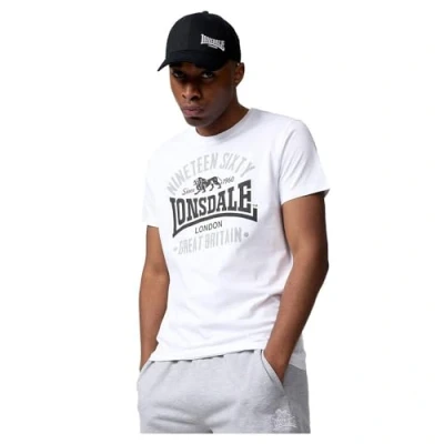 Afbeelding van Lonsdale Normale Passform Kilchoan Tshirt print, Heren, Maat: XXL, White black grey