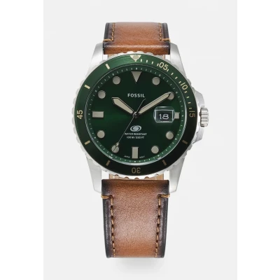 Afbeelding van Fossil FS5946 Horloge Blue staal leder