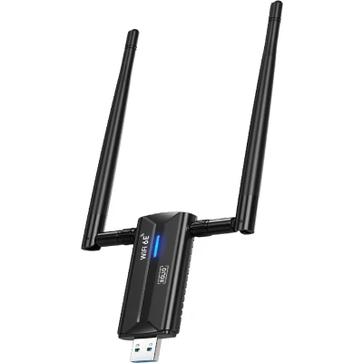 Afbeelding van Rolio WiFi adapter USB 5400Mbps 6E Dual Antenne