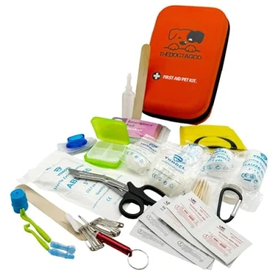 Afbeelding van TheDogTagCo HOND EERSTE HULP KIT Meer dan 40 Gezondheidsbenodigdheden Compact &amp; Draagbaar Wees voorbereid op elk noodgeval voor huisdieren