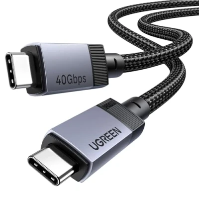 Afbeelding van UGREEN USB C kabel, 40 Gbps 4 240W oplaadkabel, 1 m snellaadkabel met 8K videosignaaloverdracht, datakabel, compatibel MacBook Pro/monitor/dockingstation/iPad/iPhone
