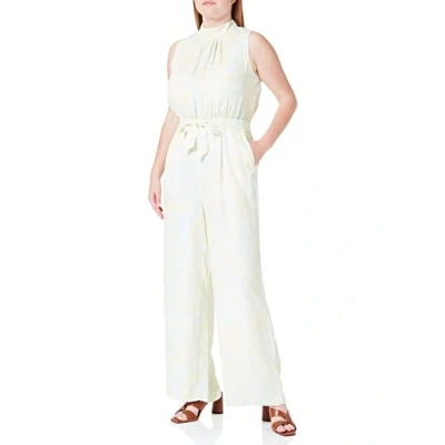 Afbeelding van comma MIT Alloverprint Jumpsuit, Dames, Maat: 42, Helles zitrone