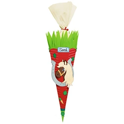 Afbeelding van Ursus 9850029 schooltas knutselset pony, zeshoekig, hoogte ca. 68 cm, diameter 20 inclusief knutselhandleiding en sjabloon, om zelf te knutselen, ideaal voor de eerste schooldag