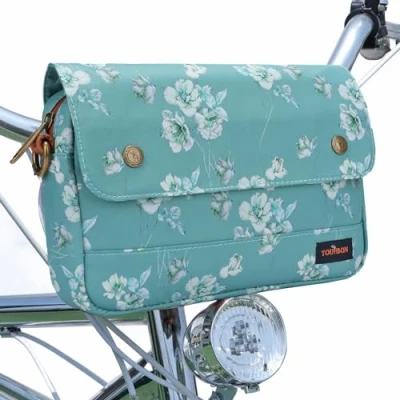 Afbeelding van Tourbn TOURBON Waterdichte Canvas Fietstassen Fiets Pouch Stuur Tas Bloem Patroon