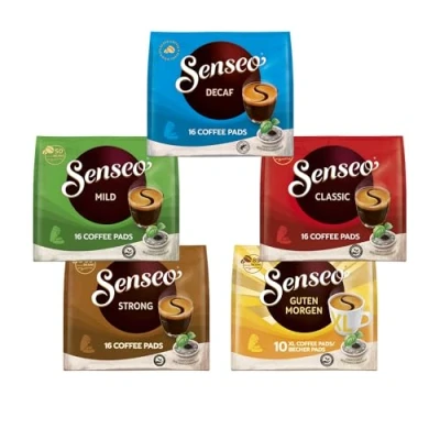Afbeelding van Senseo Pads, probeerbox met 5 soorten, 74 koffiepads UTZ gecertificeerd, delige set