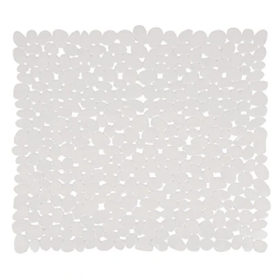Afbeelding van MSV Douche/bad anti slip mat badkamer pvc wit 53 x cm Badmatjes