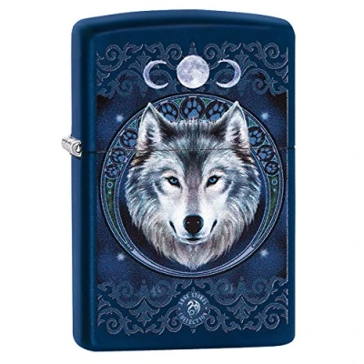 Afbeelding van Zippo Aansteker, Messing, Marineblauw Mat, 5,5 x 3,5 1 cm