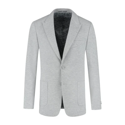 Afbeelding van GENTS Colbert stretch pique melange grijs 48