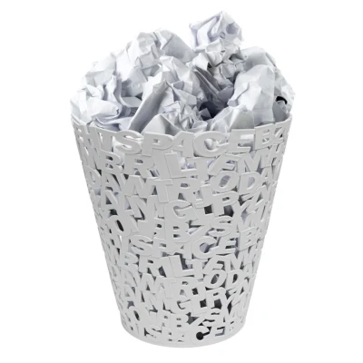 Afbeelding van Papierbak Wit Kunststof L 28,5 X B H 30 Cm Balvi