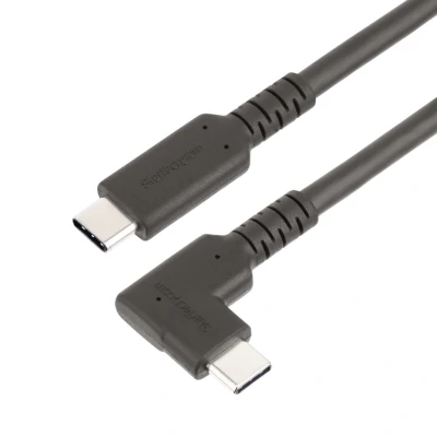 Afbeelding van StarTech.com 2m Haakse USB C Kabel, Rugged, 3.2 Gen 1 (5 Gbps), naar Data transfer Kabel