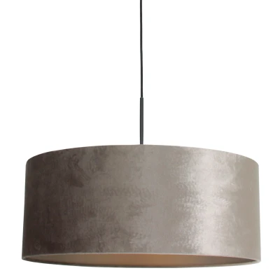Afbeelding van Steinhauer Hanglamp Sparkled light 8157 zilver velours kap goud