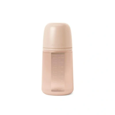 Afbeelding van Suavinex Essence Pink Medium Flow 240 ml Silicone Fles SXSEX20081207