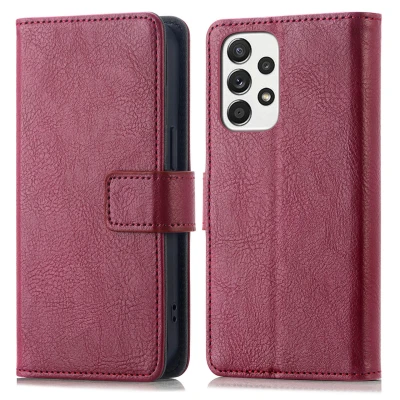 Afbeelding van Samsung Galaxy A53 Hoesje Kunstleder iMoshion Bookcase Donkerrood Telefoonhoesje