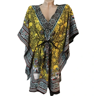 Afbeelding van Kaftan Tuniek Jurk Middellang Geel Maat One size (0344)