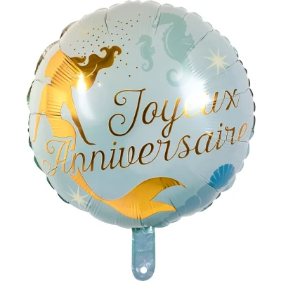 Afbeelding van Zeemeermin Glitter helium ballon 45cm
