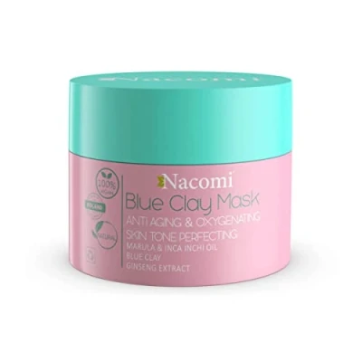 Afbeelding van Nacomi Vegan Blue Clay Mask Anti Aging Oxygenating Wrinkle 50Ml
