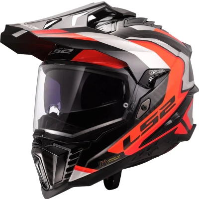 Afbeelding van LS2 MX701 Explorer Carbon Adventure helm Frontier II oranje XS
