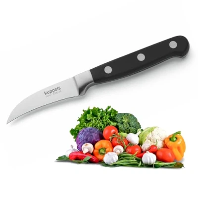 Afbeelding van Kuppels SOLID schilmes, extra scherp en snijbestendig, gehard lemmetstaal, roestvrij, gepolijst vaatwasmachinebestendig, groentemes, fruitmes, garneermes
