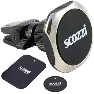 Afbeelding van scozzi mobiele telefoonhouder auto magneet ventilatie rond ventilatiegleuf telefoon houder bijv. compatibel met Samsung S24 S23 S22 S21 S20 A55 A54 A53 A35 voor iPhone 15 14 13 12 11 FE
