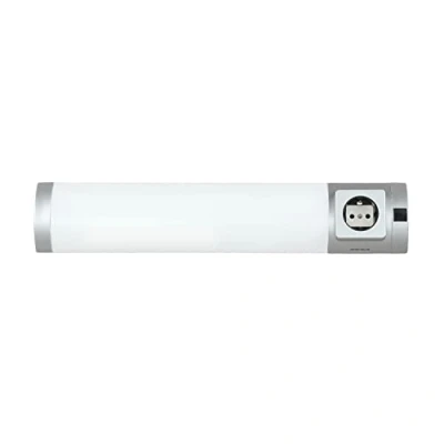 Afbeelding van Licht Erlebnisse Led onderbouwlamp met stopcontact, zacht in chroom, 6500 K, koudwit, praktische spiegellamp schakelaar voor de badkamer