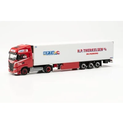 Afbeelding van Herpa automodel Mercedes Benz Arocs, trekker met laadkraan en uithouder achteraan, schaal 1:87, voor diorama, modelbouw verzamelobject, kunststof