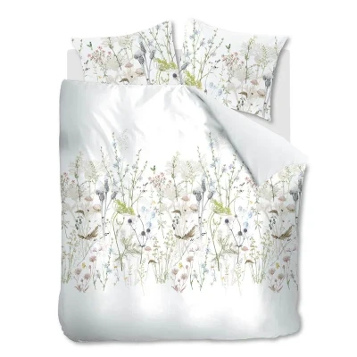 Afbeelding van Ariadne at Home Flowers dekbedovertrek 2 persoons (200x200/220 cm + slopen) Wit