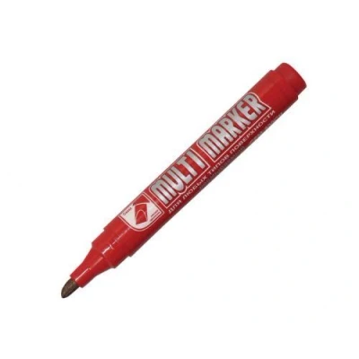 Afbeelding van Crown Permanent Marker, Schuine Punt, Schrijfbreedte 1 3 Mm, Rood Marker