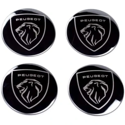 Afbeelding van 4 Stuks Auto Naafkappen voor Peugeot All Models 60 mm Naafdoppen Velgdeksel Naafdekse Wielnaafdoppen Velgdoppen Wieldop Wielnaafafdekking Wielnaven