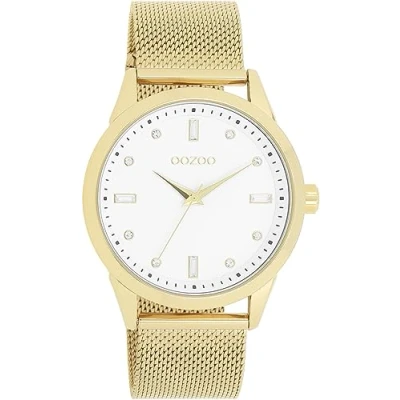 Afbeelding van OOZOO C11282 Horloge Timepieces staal goudkleurig wit 40 mm
