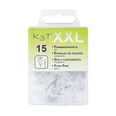Afbeelding van K3T 48343 priknaalden XXL verpakking van 15 stuks, transparant/helder