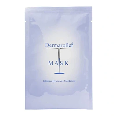 Afbeelding van Dermaroller Hyaluronzuur gezichtsmasker tegen droge huid hydrateert en vermindert rimpels, ondersteunt de collageenvorming, 1 stuk