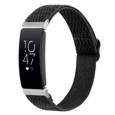 Afbeelding van FitBit Inspire 2 Elastische solo loop nylon bandje Zwart