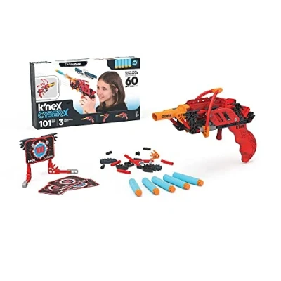 Afbeelding van K&#039;Nex CYBER X 12426, K5 Gigablast Darts DIY Toy with 101 Pieces, Blasts up to 60 ft, Suitable for Boys and Girls Aged 8+