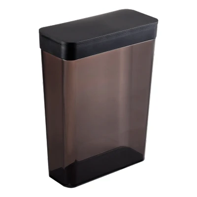 Afbeelding van Yamazaki Voedselcontainer Tower Transparant Zwart 18,7x8,5x24,5cm
